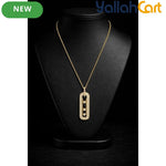 Rock Crystal Zircon Locket Set for Women – Elegant Necklace Jewelry Set