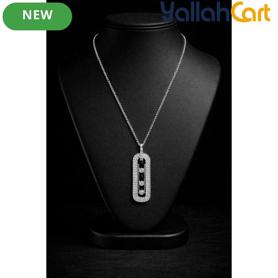 Rock Crystal Zircon Locket Set for Women – Elegant Necklace Jewelry Set