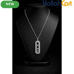 Rock Crystal Zircon Locket Set for Women – Elegant Necklace Jewelry Set