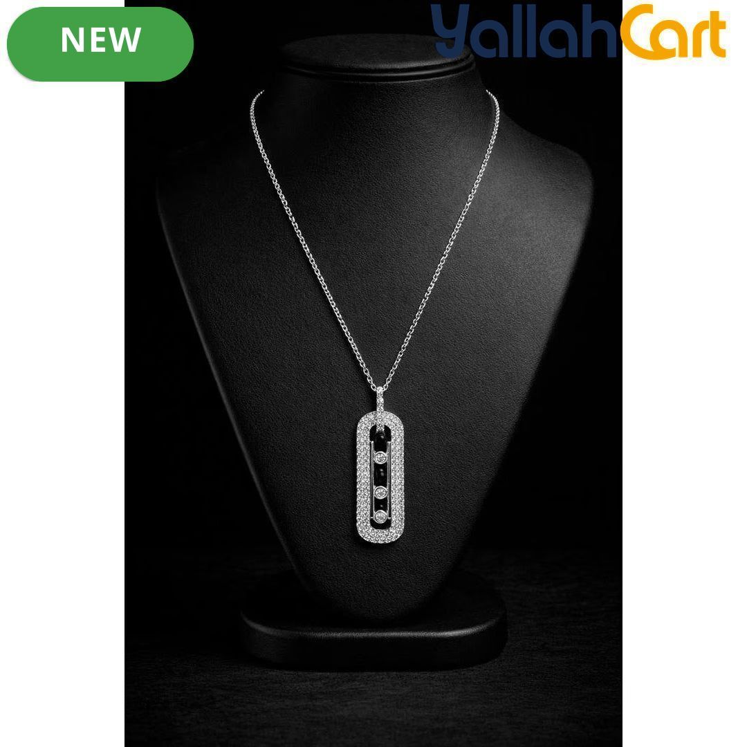 Rock Crystal Zircon Locket Set for Women – Elegant Necklace Jewelry Set