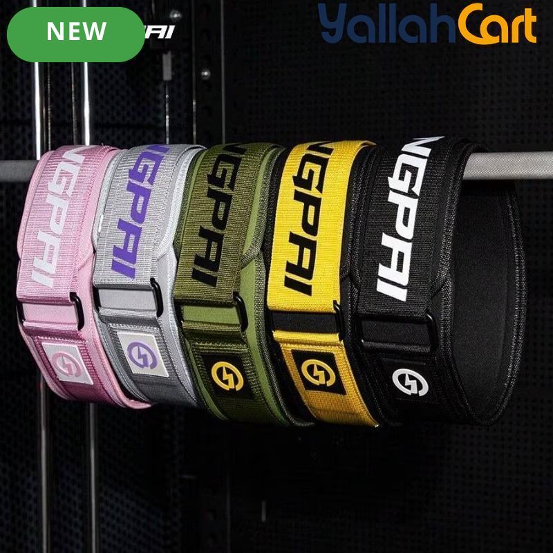 GINGPAI Professional Weightlifting Belt – Adjustable Waist Support for Gym & Strength Training