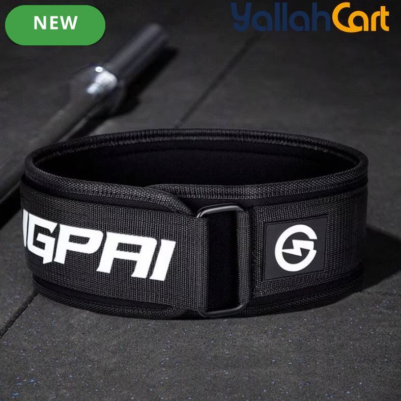 GINGPAI Professional Weightlifting Belt – Adjustable Waist Support for Gym & Strength Training
