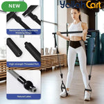 Portable Pilates Fitness Bar Set with 6 Resistance Bands – Home Workout Equipment