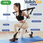 Portable Pilates Fitness Bar Set with 6 Resistance Bands – Home Workout Equipment