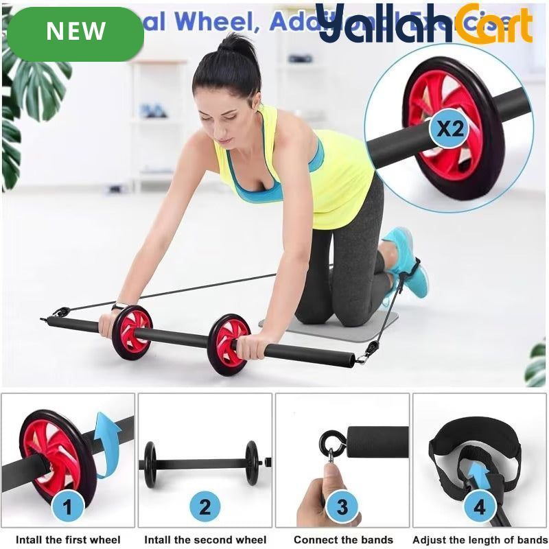 Portable Pilates Fitness Bar Set with 6 Resistance Bands – Home Workout Equipment