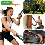 2-Piece Adjustable Battle Rope Set with Sliding Weights – Upper Body Strength Training