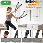 2-Piece Adjustable Battle Rope Set with Sliding Weights – Upper Body Strength Training