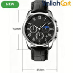Men’s Multifunctional Quartz Watch – Waterproof Leather Strap Fashion Wristwatch