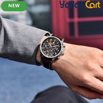BENYAR Men’s Chronograph Quartz Watch – 46mm Sports Watch with Luminous Hands