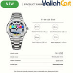 MARK FAIRWHALE Men’s Retro Square Watch – Gold-Tone Quartz Wristwatch with Luminous Display