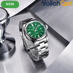 Green Men’s Automatic Mechanical Watch – 39mm Stainless Steel Waterproof Business Watch