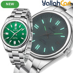 Green Men’s Automatic Mechanical Watch – 39mm Stainless Steel Waterproof Business Watch