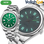Green Men’s Automatic Mechanical Watch – 39mm Stainless Steel Waterproof Business Watch
