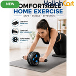 Silent Dual-Wheel Ab Roller – Stable Core Strength Training Equipment