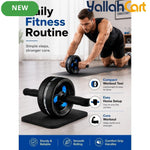 Silent Dual-Wheel Ab Roller – Stable Core Strength Training Equipment