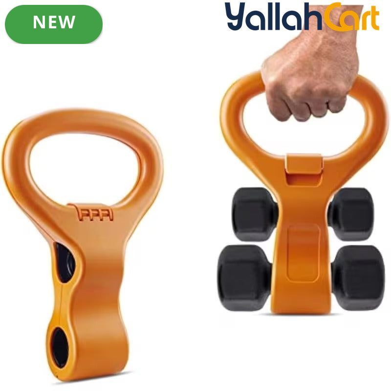 Adjustable Kettlebell & Dumbbell Converter with Non-Slip Handle – Portable Home Gym Accessory