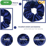 12-Pack Velvet Scrunchies for Women & Girls – Soft Elastic Hair Ties in Neutral Colors