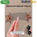 Multicolor Rhinestone Star Hair Comb – Sparkling Hair Accessory for Women & Girls