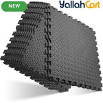 8-Pack Interlocking EVA Foam Floor Tiles – 40 x 40cm Exercise Mat for Home Gym & Yoga