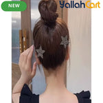 Multicolor Rhinestone Star Hair Comb – Sparkling Hair Accessory for Women & Girls