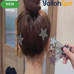 Multicolor Rhinestone Star Hair Comb – Sparkling Hair Accessory for Women & Girls