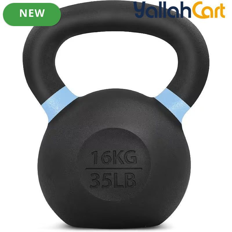 Yes4All Powder-Coated Cast Iron Kettlebell – Full-Body Strength Training Weight