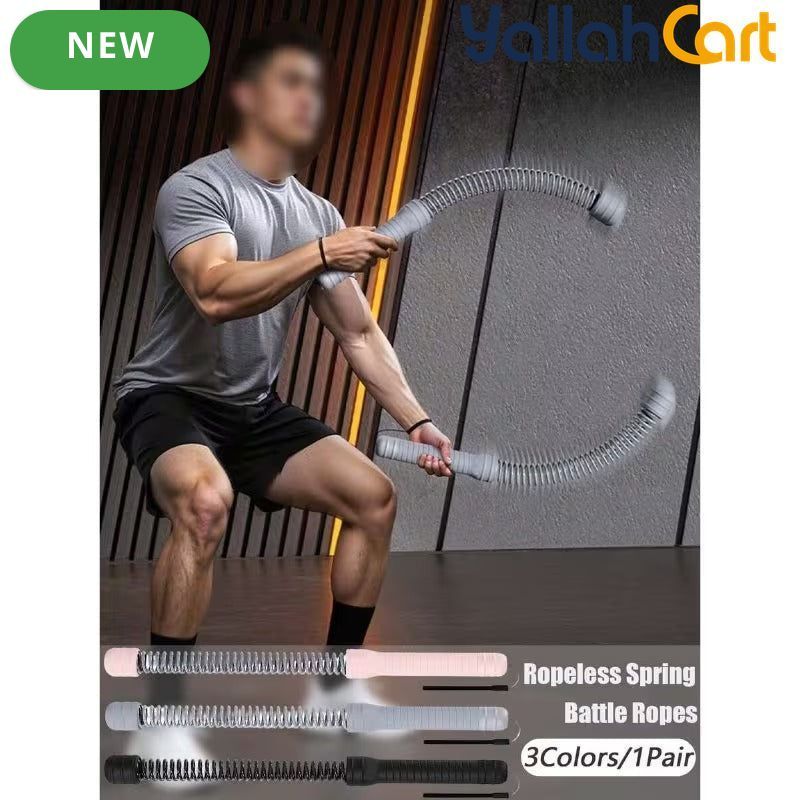 Pair of Wireless Combat Training Ropes – High-Frequency Vibration Full-Body Workout Equipment