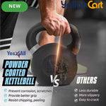Yes4All Powder-Coated Cast Iron Kettlebell – Full-Body Strength Training Weight