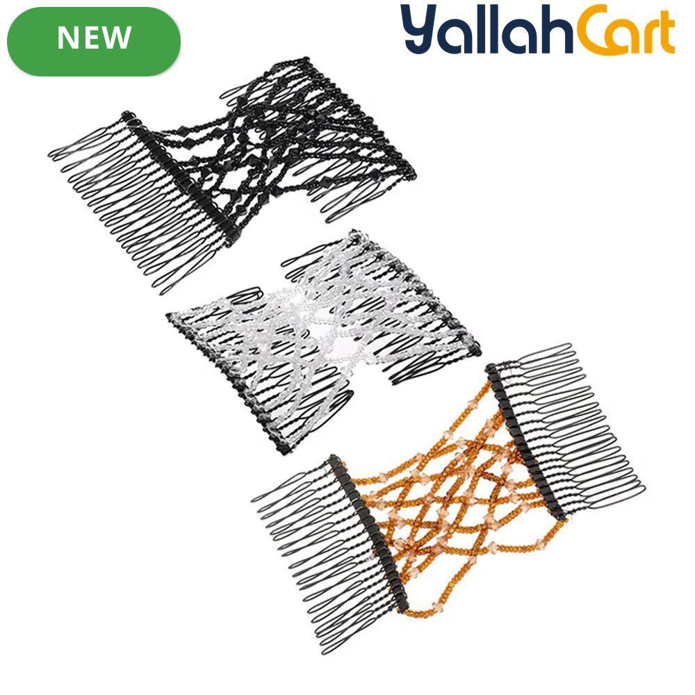 2-Pack Elastic Double-Sided Insert Hair Clips – Secure Styling Accessories for Women & Girls