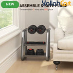 FEIERDUN 3-in-1 Adjustable Dumbbell Set with Connector – Dumbbell & Barbell Home Gym Set-Black