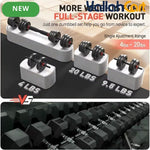 FEIERDUN 3-in-1 Adjustable Dumbbell Set with Connector – Dumbbell & Barbell Home Gym Set-Black
