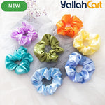 50-Piece Multicolor Satin Scrunchies & Hair Ties Set – Soft Hair Accessories for Women
