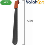 Long Handled Shoe Horn – 42cm Stainless Steel Shoe Lifter with PU Leather Strap