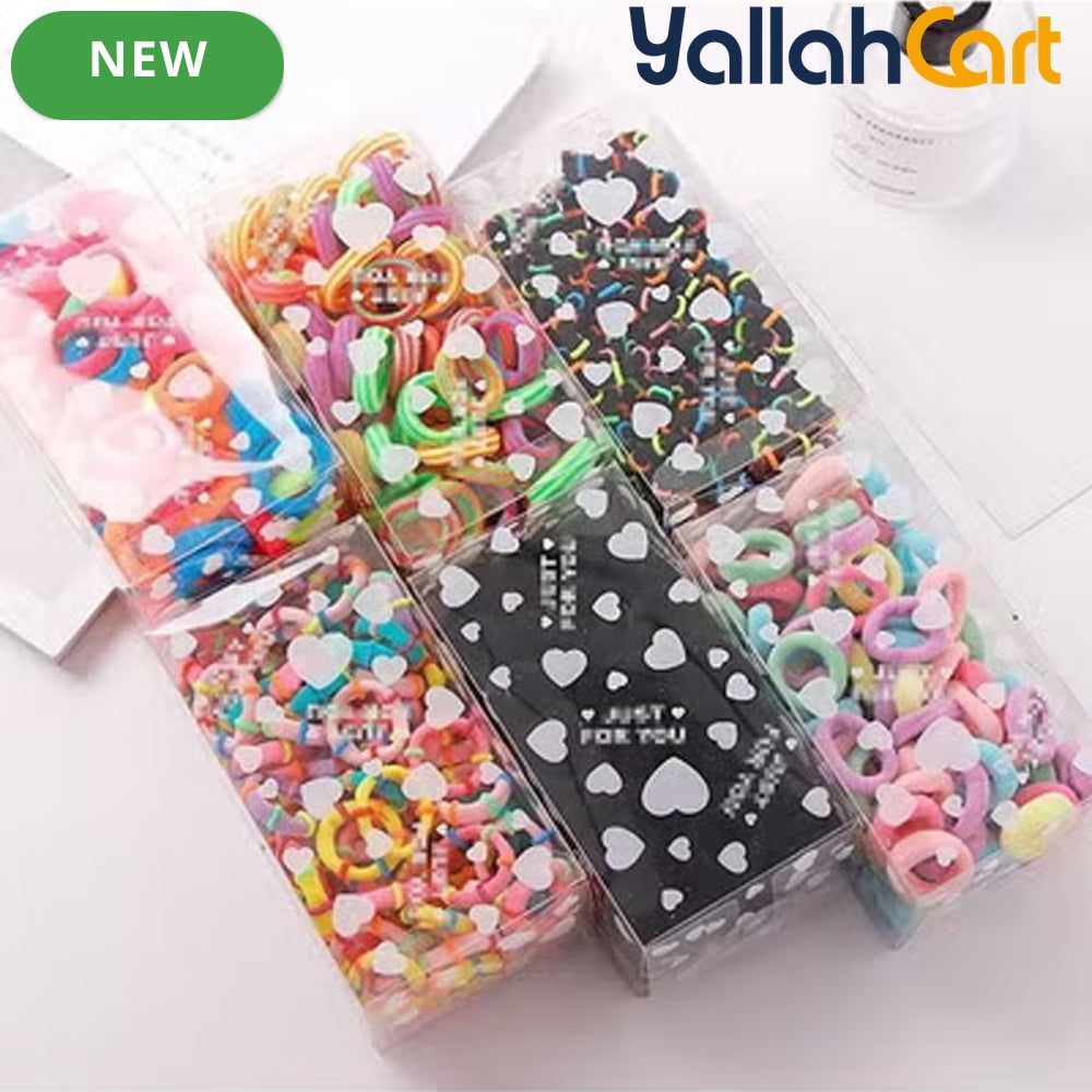 5-Box Set of 500 Elastic Hair Ties – Stretchy Ponytail Holders for Women & Girls