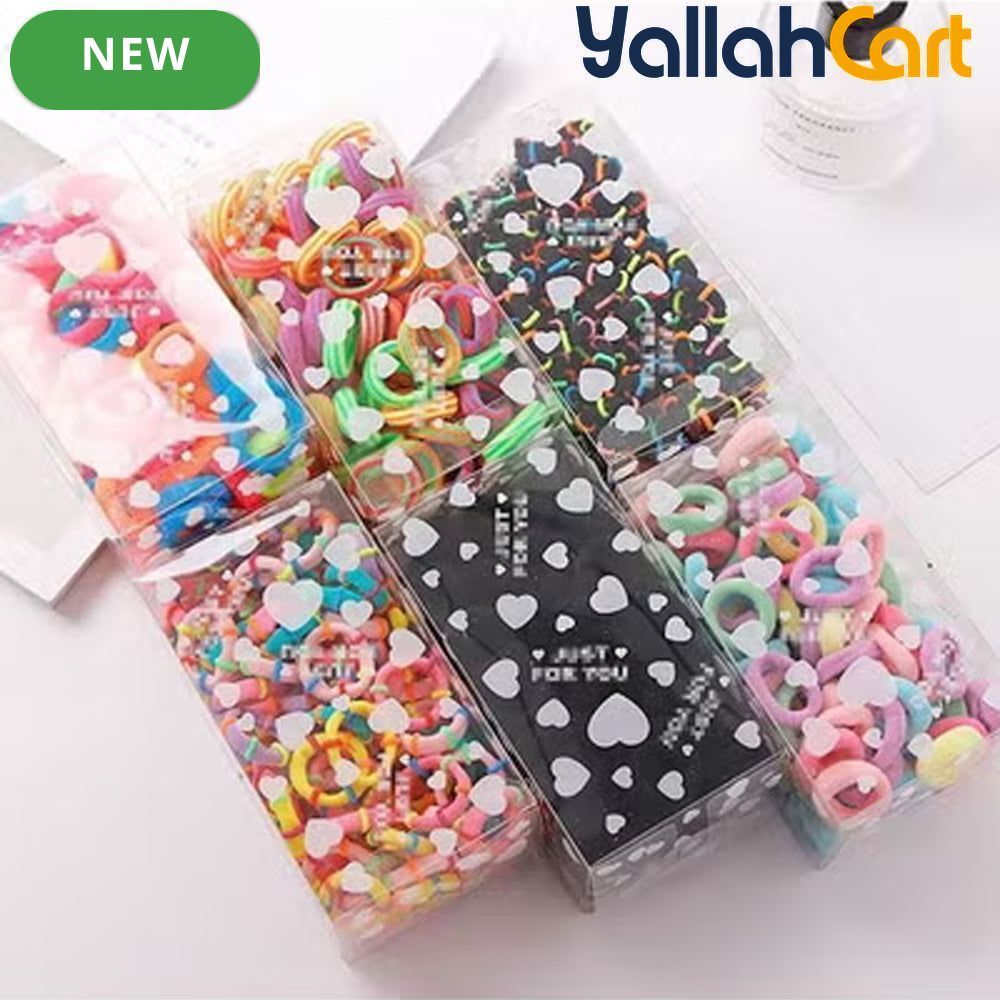 5-Box Set of 500 Elastic Hair Ties – Stretchy Ponytail Holders for Women & Girls