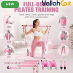 Adjustable Pilates Bar Set with Resistance Bands