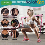Adjustable Pilates Bar Set with Resistance Bands