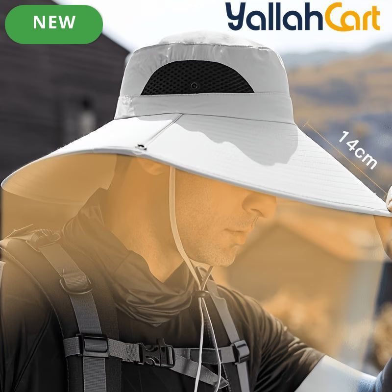 Men’s Quick-Dry Fisherman Hat – Breathable Outdoor Sun Protection Hat for Fishing & Hiking