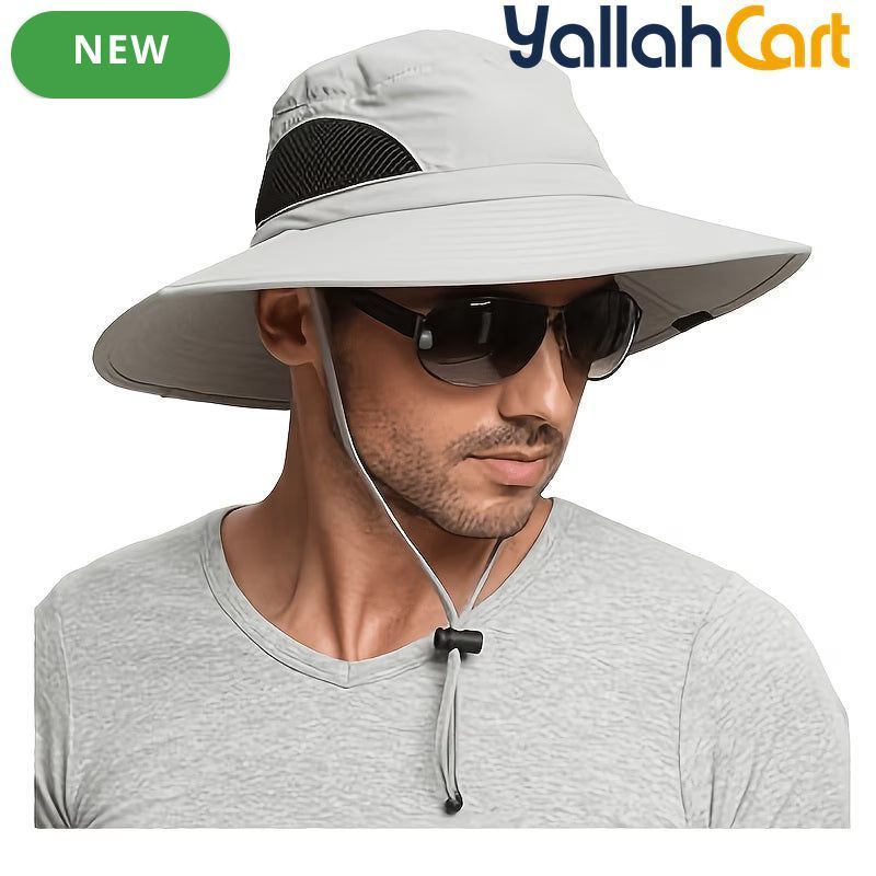 Men’s Quick-Dry Fisherman Hat – Breathable Outdoor Sun Protection Hat for Fishing & Hiking