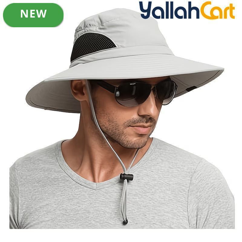 Men’s Quick-Dry Fisherman Hat – Breathable Outdoor Sun Protection Hat for Fishing & Hiking