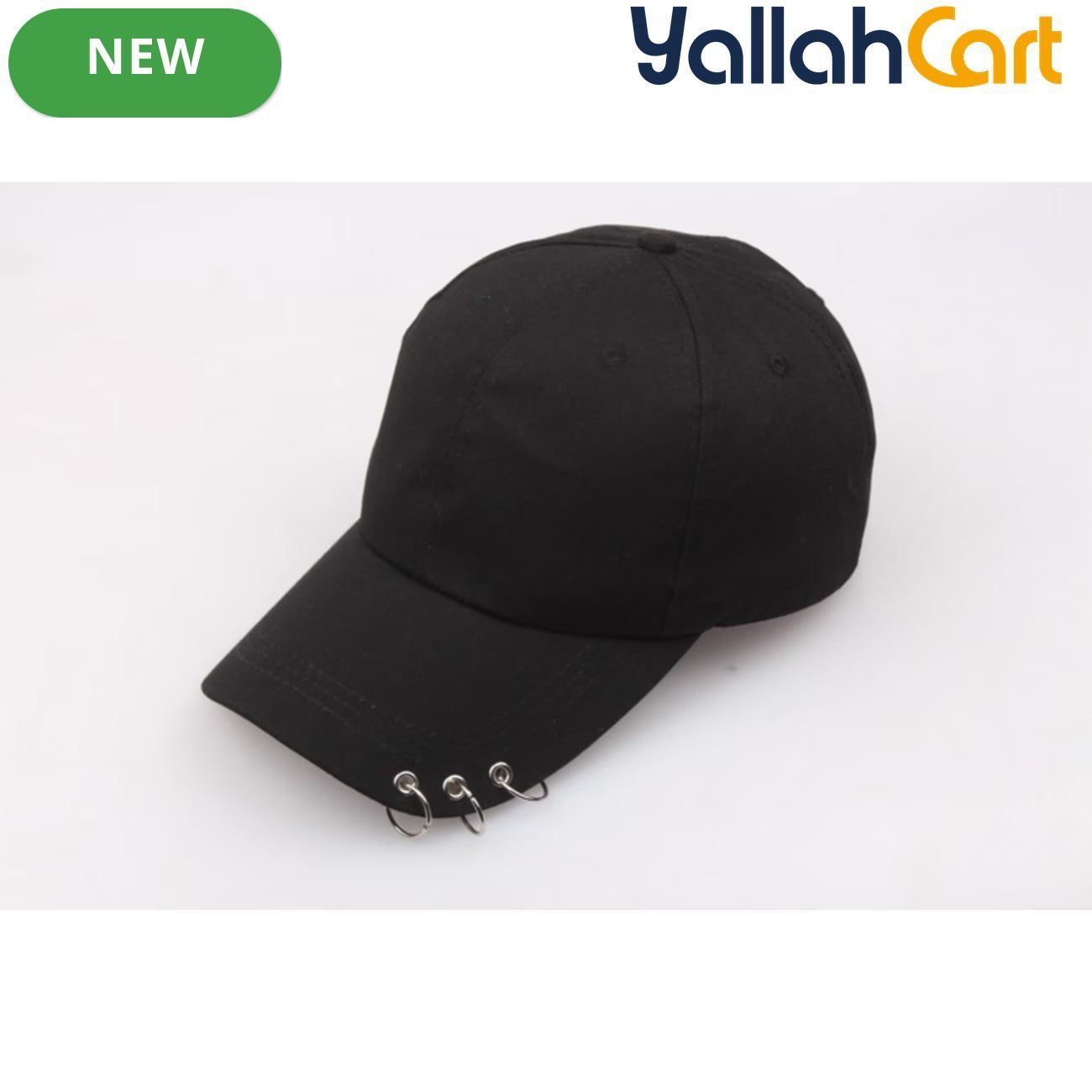 Three-Ring Pin Baseball Cap – Wide-Brim Duckbill Hat for Men & Women