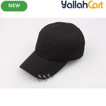 Three-Ring Pin Baseball Cap – Wide-Brim Duckbill Hat for Men & Women