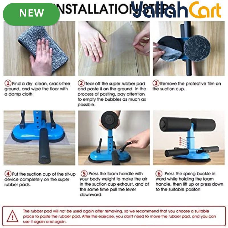 Arabest Adjustable Sit-Up Bar with Suction Cup