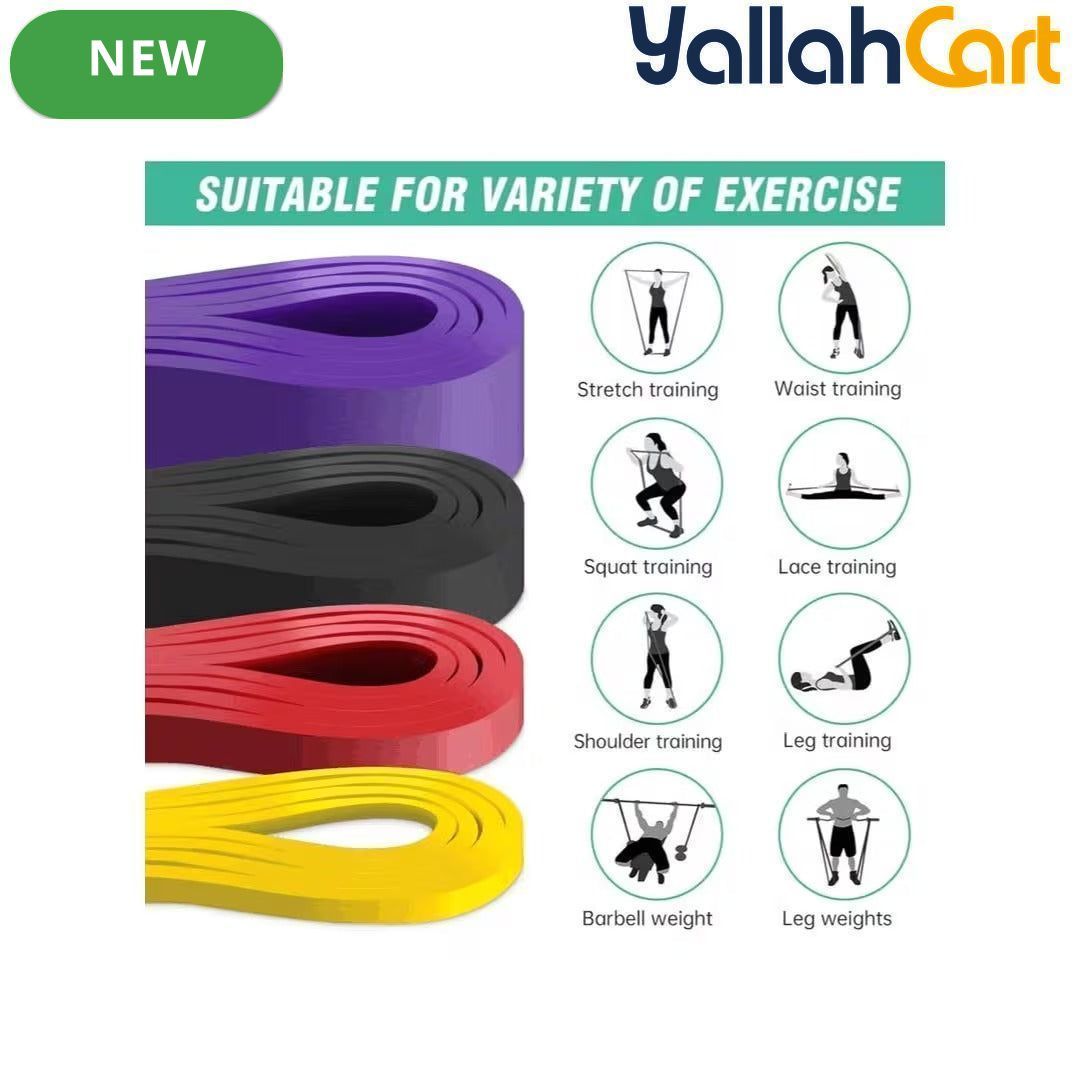4-Piece Resistance Bands Set for Strength & Flexibility