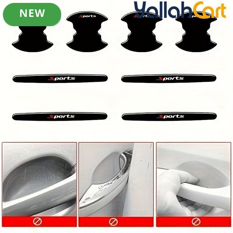 8-Piece Car Door Handle & Bowl Protective Stickers