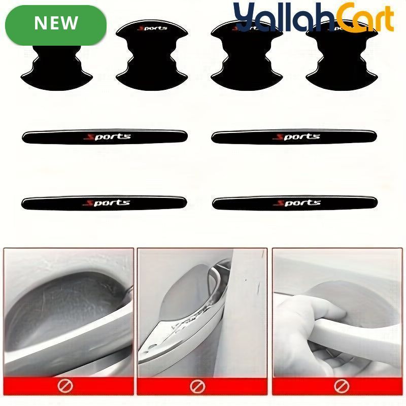 8-Piece Car Door Handle & Bowl Protective Stickers