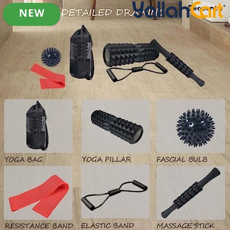 6-in-1 Foam Roller & Muscle Recovery Set