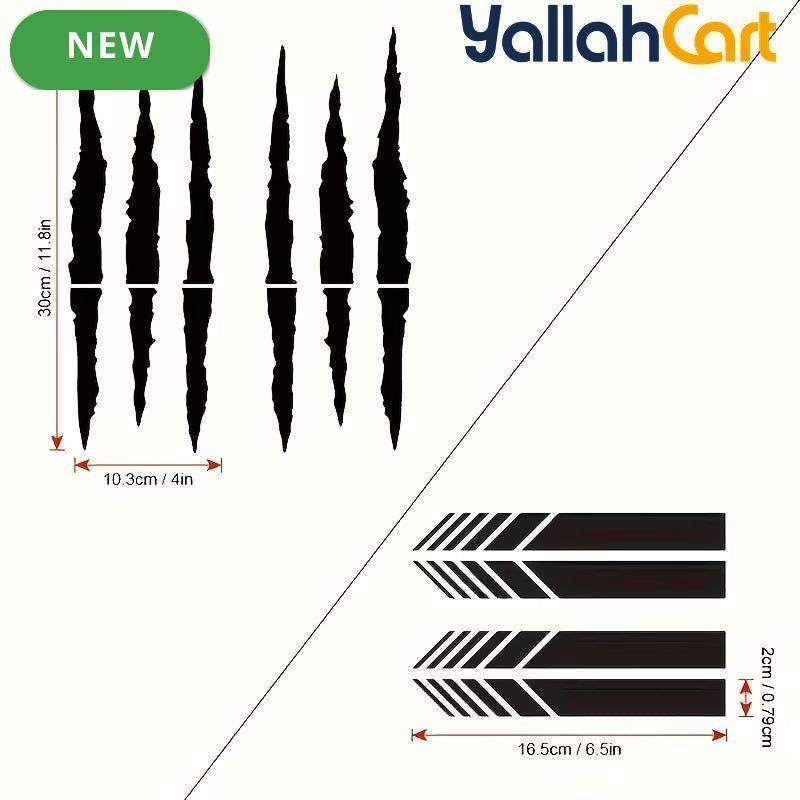 JDM Scratch Claw Mark & Stripe Car Decals