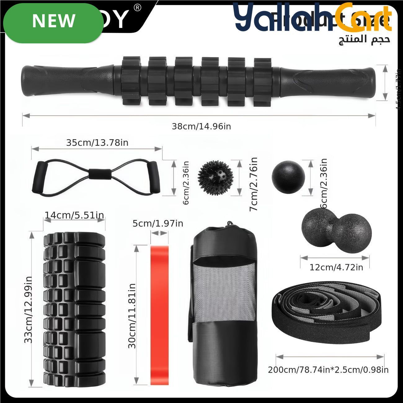 Classic Spike Foam Roller Set for Muscle Recovery