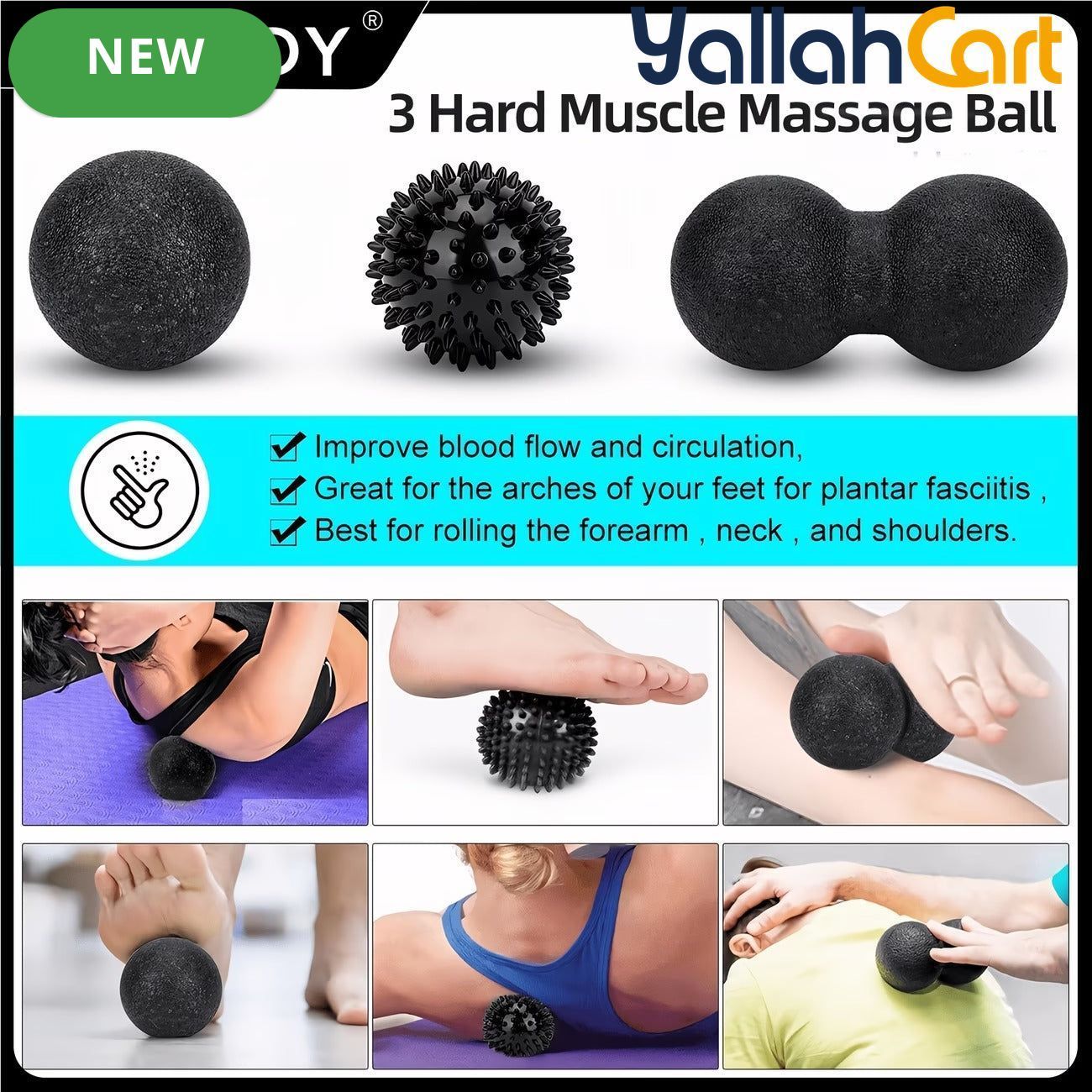 Classic Spike Foam Roller Set for Muscle Recovery
